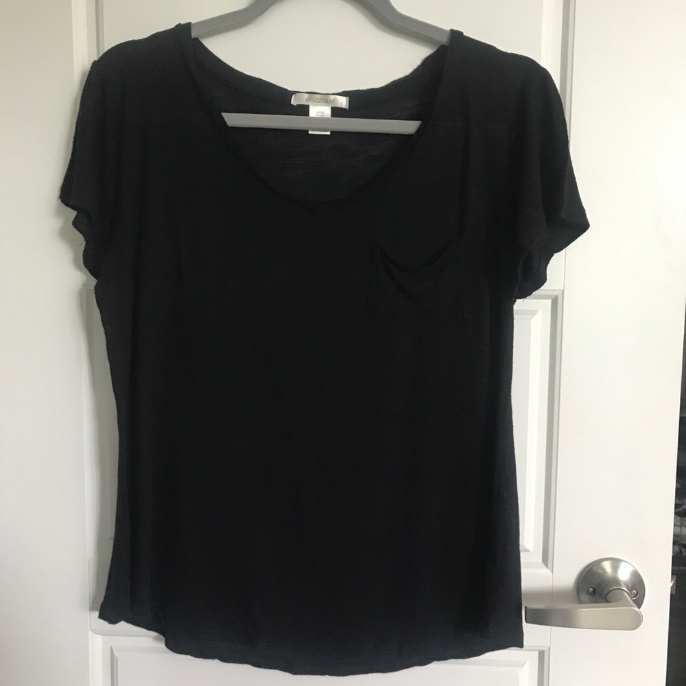 Cute Black T with Pocket